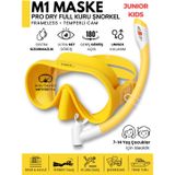 MOLYS M1 JUNIOR KIDS DALIŞ MASKESİ + PRO FULL DRY TAM KURU ŞNORKEL + ANTI FOG (BUĞU ÖNLEYİCİ FİLM) SET