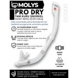 MOLYS PRO FULL DRY ŞNORKEL TAM KURU PROFESYONEL DALIŞ ŞNORKELİ, Kristal/Beyaz