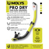 MOLYS PRO FULL DRY ŞNORKEL TAM KURU PROFESYONEL DALIŞ ŞNORKELİ (Siyah/Neon Sarı)