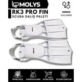Molys Rk3 Pro Fın Scuba Dalış Paleti - Beyaz - M - L