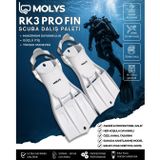 MOLYS RK3 PRO FIN SCUBA DALIŞ PALETİ, Buz Beyazı, M-ML / 36-42