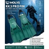 Molys Rk3 Pro Fın Scuba Dalış Paleti - Haki - L - XL