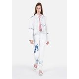 Mom Fit Daralan Paça Kadın Mavi Jean Pantolon