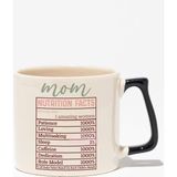 "mom Nutrition Facts" Eğlenceli Anneler Günü Doğum Günü Hediye Siyah Kulplu Kupa Bardak