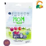 Mom Organik Lolipop (Çilek, Karpuz, Yaban Mersini Ve C Vitamini) 3'Lü Paket