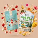 Mom Organik Tropikal Lolipop ve Beyaz Çikolata Kaplı Dondurularak Kurutulmuş Çilek Draje - 2 Adet