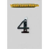 Mom Osena Zamak Rakam Saten Renk Kapı Numarası 4 Numara Vidalı