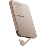 Momax 1-Power F.pass+ 5000MAH Battery Pack With Built-In Powerbank - Kahverengi