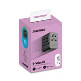 Momax 1-World 20W 3-Port + Ac Seyahat Adaptörü Siyah