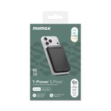 Momax IP163Q22D Power S.Pass2 Siyah 10000 mAh Qi2.2 Yarı SSB MagSafe Powerbank