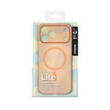 MOMAX Iphone 17 Pro Max Lite Serisi ince Magsafe Kılıf TRANSPARENT TURUNCU