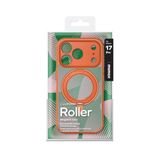 MOMAX Iphone 17 Pro Roller Serisi 360° dönebilen halka standlı Magsafe Kılıf (Solar Orange)