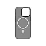 Momax Lite CaseForm Apple Uyumlu iPhone 16 Pro E74 Magsafe Kılıf Transparan Siyah Siyah