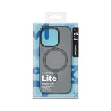Momax Lite CaseForm Apple Uyumlu iPhone 16 Pro Max E74 Magsafe Kılıf Transparan Siyah Siyah