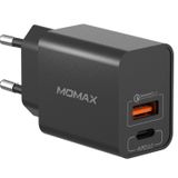 Momax UM13EUD 20W Siyah Oneplug 2-Port Hızlı Şarj Cihazı