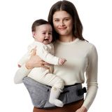 Momcozy 3D Destekli Bebek Taşıyıcı Bel ve Karın Koruyucu, Çoklu Taşıma Seçenekleri - Gri