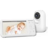 Momcozy 5 Inç 1080P Hd Kameralı Bebek Telsizi, Wi- Fi Gerektirmez - Beyaz
