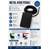 Momentum Metal Ayak Pedalı - 2 Metre Kablolu