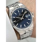 Momentus Orijinal 2 Yıl Garantili Hediyelik Takvimli Çelik Kordon Erkek Kol Saati ILKCR264S-04SS - Gümüş