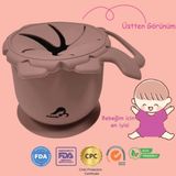 "Momia Bebek Silikon Beslenme Atıştırmalık Bardağı - Sağlıklı ve Renkli!" - Pembe