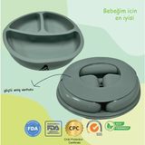 "Momia Bebek Silikon Beslenme Mama Tabağı - Sağlıklı ve Renkli!" - Yeşil