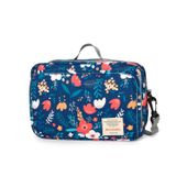 MOMIGO Bebek Bezi Caddy Çanta - Bebek Bezi Caddy Tote Bebek Arabası Çantası Çocuk Bezi, Mendil ve Oyuncaklar için Kreş Saklama Kutusu, Dış Mekan için Mini Bebek Bezi Çantası (Mavi Çiçek