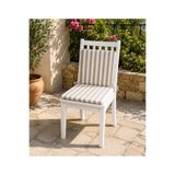 MoMMe MİRELLA BAHÇE SANDALYE MİNDERİ DUCK KETEN KUMAŞ DUCK BEZİ DIŞ MEKAN SU GEÇİRMEZ SU İTİCİ RATTAN MİNDERİ BAMBU SANDALYE MİNDERİ BEJ BEYAZ ÇİZGİLİ BAĞCIKLI MİNDER OTURUM 40*40*5 CM SIRT 40*45*5 CM