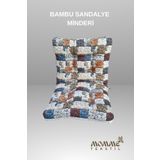 MoMMe Sandalye Minderi Bambu Sandalye Minderi 5D Baskılı Kumaş 50x55 cm