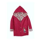 MoMMoKids Pembe Şapkalı Ayıcık Baskılı Çocuk Yağmurluk