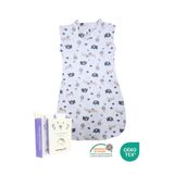 Mommyslab 0-4 Ay Yeni Sezon Desenli Renkli Çıtçıtlı Fermuarlı%100 Pamuk Tulum Kundak (OEKO TEX CIF BELGELİ) Ekru YTKML
