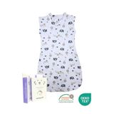 Mommyslab 0-4 Ay Yeni Sezon Desenli Renkli Çıtçıtlı Fermuarlı%100 Pamuk Tulum Kundak (OEKO TEX CIF BELGELİ) Ekru YTKML