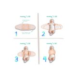 Mommyslab 0-4 Ay Yeni Sezon Desenli Renkli%100 Pamuk Cırtlı Hazır Kuşak Kundak - Kundak Kemer Yarım Kundak PEMBE MLYSKK2