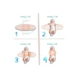 Mommyslab 0-4 Ay Yeni Sezon Desenli Renkli%100 Pamuk Cırtlı Hazır Kuşak Kundak - Kundak Kemer Yarım Kundak PEMBE MLYSKK2