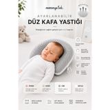Mommyslab Yeni Çift Taraflı Ayarlanabilir 3D Air Mesh File Kumaş Düz Kafa Yastığı - Düz Kafa Sendromu Kafa Şekillendirici Yastık