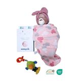 Mommyslab Yeni Sezon 0-4 Ay Desenli Renkli Cırtlı Hazır Bebek Pamuk Kundak%100 Pamuk (OEKO TEX CIF BELGELİ) Kedicik Mimi MLYPK