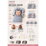 Mommyslab Yeni Sezon Ayarlanabilir Düz Kafa Yastığı- Düz Kafa Sendromu Giderici Terletmez Özel Kumaş