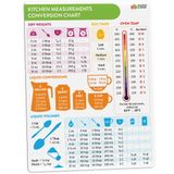 Momo & Nashi Mutfak dönüştürme çizelgesi mıknatısı - İngiliz ölçü birimi ve metrik standart dönüştürme çizelgesi dekor yemek için ölçümleri - Ağırlık, sıvı, sıcaklık ölçme - tarif pişirme aletleri yemek kitabı aksesuarları
