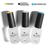 Momo Professional 3’lü Kalıcı Oje İçin Cuticle Remover Dehydrator Primer 10 ml Tırnak Hazırlık Seti