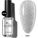 Momo Professional Disco Kalıcı Oje, D001, Gümüş, Reflective Flash Gel Polish, 10 ml