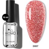 MOMO professional Disco Kalıcı Oje, D007, Kırmızı, Reflective Flash Gel Polish, 10 ml