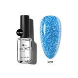 MOMO professional Disco Kalıcı Oje, D008, Mavi, Reflective Flash Gel Polish, 10 ml