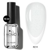 Momo Professional French Cover Rubber Base Coat FC11 Işıltılı Rakı Beyazı 10 ml Kalıcı Oje