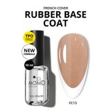 Momo Professional French Cover Rubber Base Coat FC13 Altın Simli Koyu Bronz 10 ml Kalıcı Oje