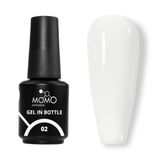 Momo Professional Gel In Bottle No: 02 Süt Beyazı 18 ml Akıllı Fırçalı Protez Tırnak Jeli