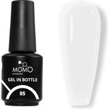 Momo Professional Gel In Bottle No.05 Akıllı Fırçalı Protez Tırnak Jeli 18 ml Beyaz Renkli Dayanıklı Yapı