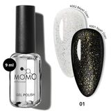 Momo Professional Glitter Top Coat 01 9 ml Altın Sim
