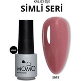 Momo Professional Kalıcı Oje 4 ml Simli Gül Kurusu Renk Pigmenti Yüksek Kalite