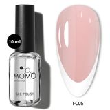 Momo Professional Kalıcı Oje için French Cover Rubber Base Coat FC05, Nude Pembe, 10 ml