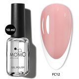 Momo Professional Kalıcı Oje için French Cover Rubber Base Coat FC12, Gül Kurusu, 10 ml