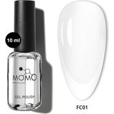 Momo Professional Kalıcı Oje için Renkli Rubber Base Coat FC01, Rakı Beyazı, 10 ml